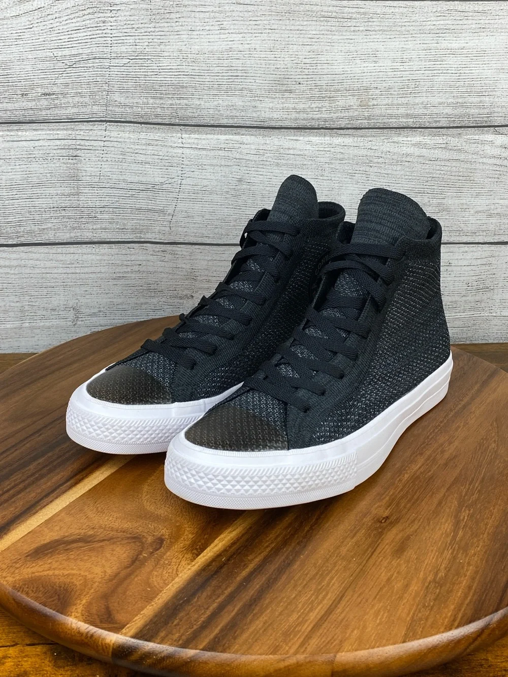Converse Chuck Taylor All Star Nike Flyknit High Black Shoe 156736C Mens Size 8